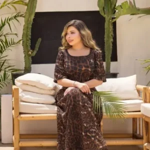جلابية ريب مضلع نص كم تايجر