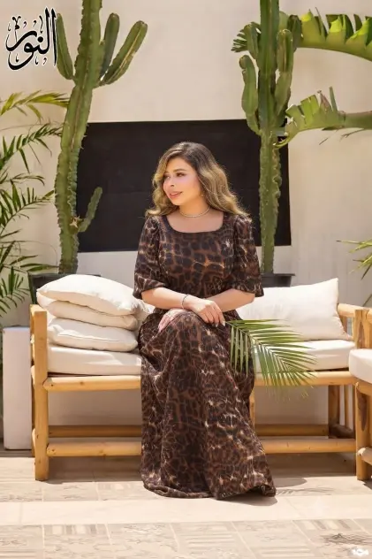 جلابية ريب مضلع نص كم تايجر